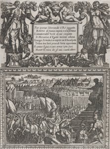 Tavle 17: Illustration til Canto XVII, fra Torquato Tassos Gerusalemme liberata ..., ca. 1590-1630. af Antonio Tempesta