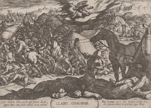 Plade 21: Herrens engel, der besejrer Sanheribs hær, fra 