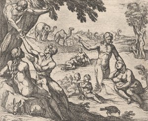 Plade 3: The Age of Gold Aetas aurea, fra Ovids 