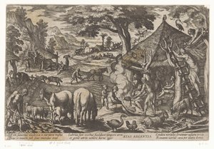 Sølvalder Aetas argentea (titel på objekt) Four Ages of the World (serietitel) af Antonio Tempesta
