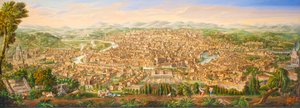 Panoramaudsigt over Rom fra Janiculum Hill af Antonio Testa