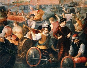 Catarino Cornaros udskillelse i Venedig i 1489 (detalje af 307885)