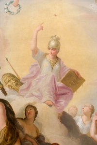 Minerva omgivet af kunst og videnskab, detalje fra The Banqueting House af Antonio Verrio