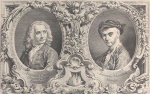 Portrætter af Canaletto og Visentini, 1735., 1735. af Antonio Visentini