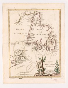 Øerne Terre Nuova og Cape Breton i ny projektion 1778. LOC 73694665 af Antonio Zatta
