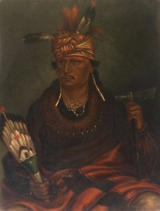 Chetan-woa-kutoa-mang Høgen, der jager gående, ca. 1887. af Antonio Zeno Shindler