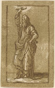Saint Simon af Antonio da Trento after Parmigianino
