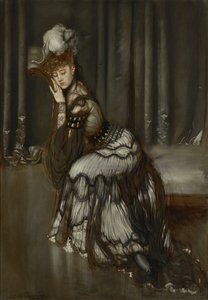 Portræt af Madame Salvator maleri af Antonio la Gandara (1861-1917) af Antonio de la Gandara