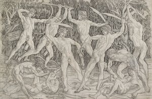 Slaget ved nøgne mænd, c1470-1475 af Antonio Pollaiuolo