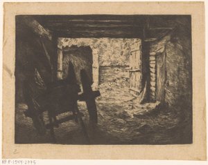 Gårdskur med vogn