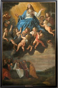 Sognekirke (Saint Eligius Sognekirke). maleri. "Antagelse af Maria". Anthony van den Heuvel. af Antoon van den Heuvel