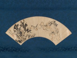 Tilbereder te ved en bjergkløft, 1825. af Aoki Mokubei