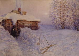 Banya om vinteren, 1919 af Apollinari Mikhailovich Vasnetsov