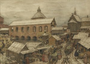 Gamle Moskva. Okhotny Ryad Jagtrækken, 1900-1910-tallet