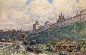Serpukhov i det 17. århundrede af Apollinari Mikhailovich Vasnetsov