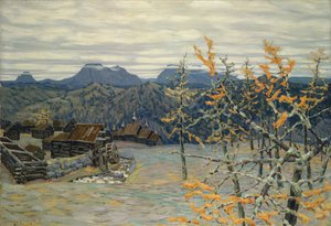 Landsby i Uralbjergene af Apollinari Mikhailovich Vasnetsov