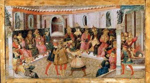 Mordet på Julius Cæsar, 1400-tallet.