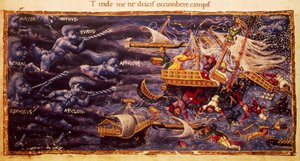 Virgilian manuskript med passage fra Aeneid, af Apollonio di Giovanni (1415 eller 1417-1465)