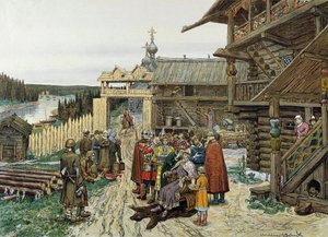 Hof for en feudal russisk prins, 1908.