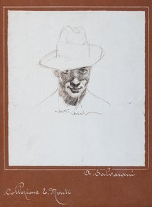 Selvportræt (tuschtegning)