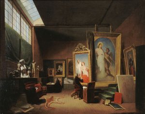 Ary Scheffers værksted, rue Chaptal, 1851. af Arie Johannes Lamme