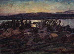 Solnedgang, 1928 af Aristarkh Vasilievic Lentulov
