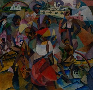 Studiet af symbolske ligheder i portrættet af Marianna Lentulova, 1912
