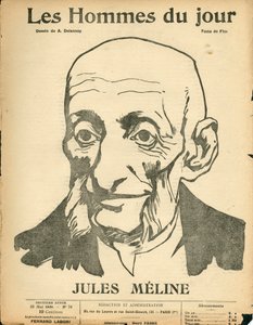 Cover af ""The Men of the Day"", Satirical in B & W af Aristide Delannoy