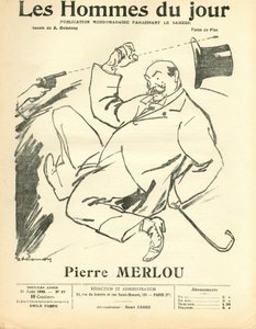 Cover af "" The Men of the Day "", Satirical in B & W af Aristide Delannoy