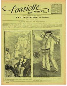 Cover af "" The Butter Plate"", Satirisk i farver af Aristide Delannoy