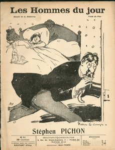 Cover af "" The Men of the Day"", omkring 1905 - Illustration af Aristide Delannoy (1874-1911): Soveværelse - Marianne, Pichon Stephen (1857-1933) af Aristide Delannoy