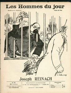 Cover af "" The Men of the Day"", omkring 1905 - Illustration af Aristide Delannoy (1874-1911): Antisemitisme, sølv - Reinach Joseph (1856-1921), Abe af Aristide Delannoy