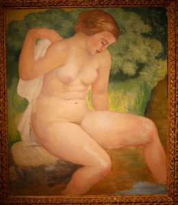 Badende i lund, omkring 1931 (olie på træ) af Aristide Maillol