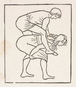 Daphnis og Chloe: Daphnis lægger æblet i Chloes skød af Aristide Maillol