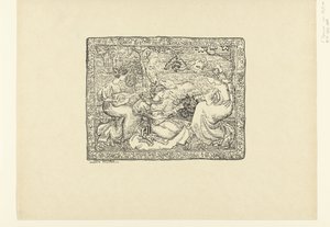 Tapet med fire musikskabende kvinder i et landskab Tapisserie eller koncert champêtre L