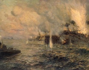 Søslaget ved Tsushima den 27. maj 1905 af Arkadi Afanassjewitsch Tschumakow