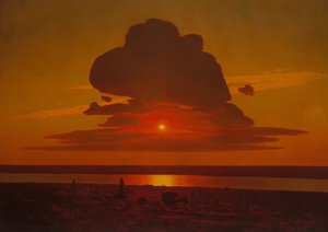 Rød solnedgang på Dnepr, 1905-8.