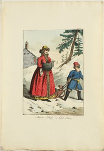 Russisk vintertøj fra Moeurs et Costumes des Russes, 1817 af Armand Gustave Haubigant