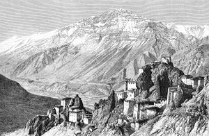 Dankar, Lahul og Spiti, Indien, 1895. af Armand Kohl