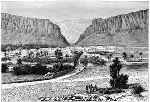 El-Kantara Gorge, Tunesien, 1895.