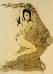 Illustration fra Les Fleurs du Mal, digte af Charles Baudelaire, 1899
