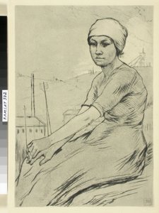 Ung arbejdende kvinde af Armand Rassenfosse