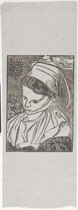 Bretonne de Pont-Aven (bretonsk kvinde fra Pont-Aven) ca. 1896 (træbloktryk) af Armand Séguin