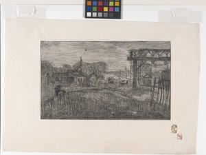 La Gare De Valmondois (Valmondois Togstation) (ætsning og roulette)