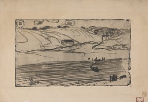 La Peche (Fiskeri) 1893 (ætsning og roulette) af Armand Séguin