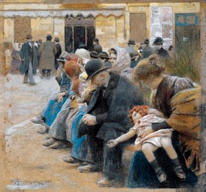 Emigranter af Arnaldo Ferraguti (1862-1925)