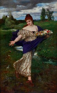 Flora, der strør blomster ud af Arnold Böcklin
