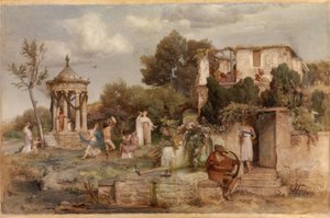 Romersk vinstue af Arnold Böcklin