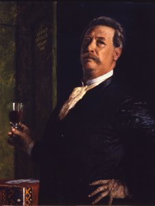 Selvportræt med vinglaset af Arnold Böcklin