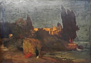 Villa ved havet, version I af Arnold Böcklin